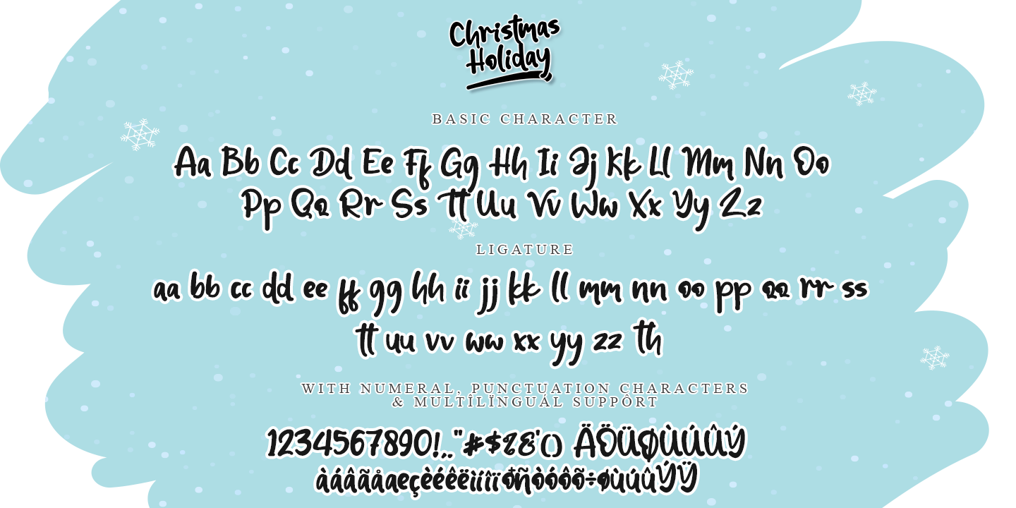 Beispiel einer Christmas Holiday-Schriftart #3